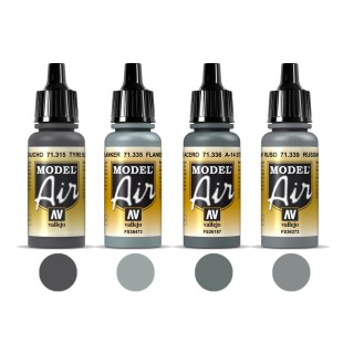 4 краски "Model Air" №315, 335, 336, 339