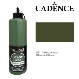 Краска акриловая Cadence "Hybrid" 500мл №H51 темный лист