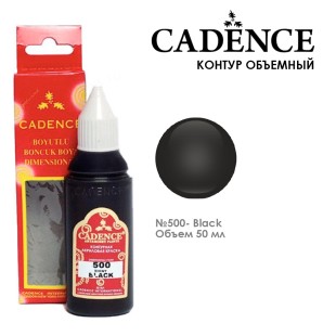 Рельефный контур акриловый Cadence "Dimensional Paint Opaque" 50мл, DPO500 черный