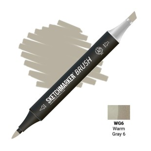 Маркер SketchMarker "Brush" WG6 Теплый серый 6