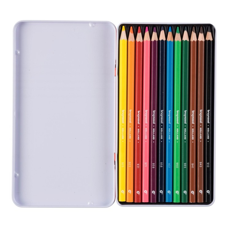 Набор цветных карандашей Bruynzeel "Kids Super Colour" 12 штук в металическом пенале