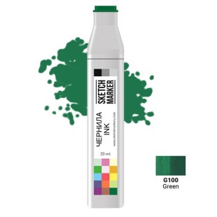 Чернила спиртовые Sketchmarker G100 Зеленый, 20 мл