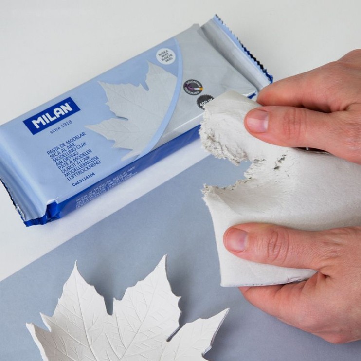 Глина для лепки самозатвердеваемая "Milan" белая, 400г 