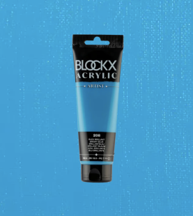 Акрил Blockx Artist №208 Bright blue/ Ярко-синяя, 250мл