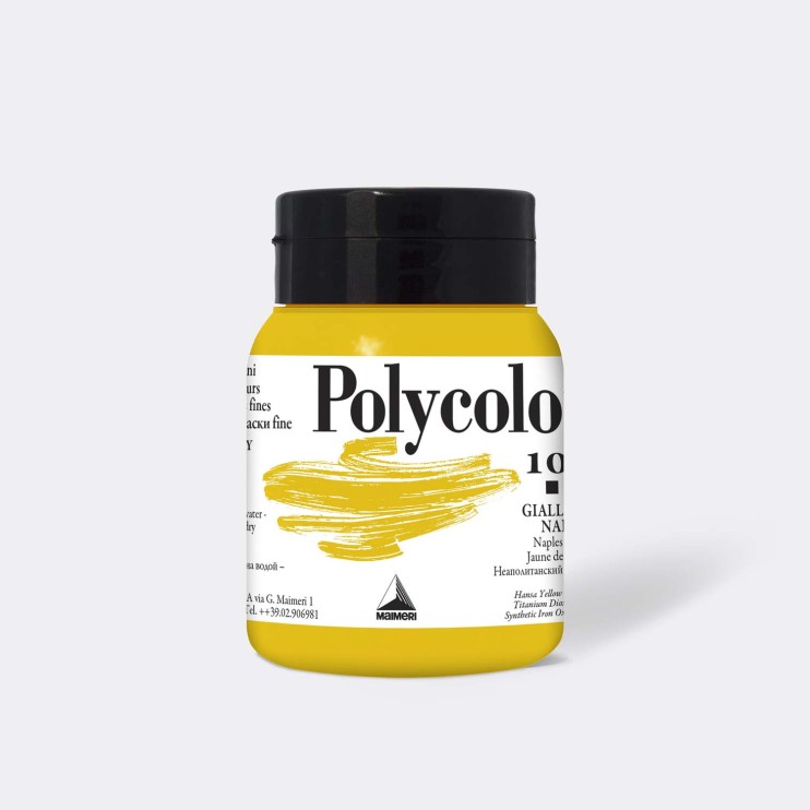 Краска акриловая Maimeri "Polycolor" 500 мл, №104 неаполитанский желтый