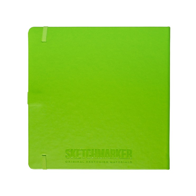 Блокнот для зарисовок Sketchmarker 20x20см, 140г/м2, 80л, твердая обложкаЗеленый Луг