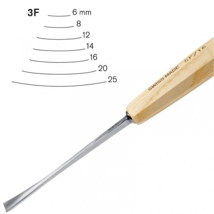 Стамеска прямая "рыбий хвост" полукруглая Pfeil 3F/14