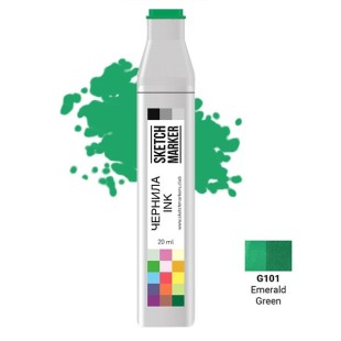 Чернила спиртовые Sketchmarker G101 Зеленый изумрудный, 20 мл