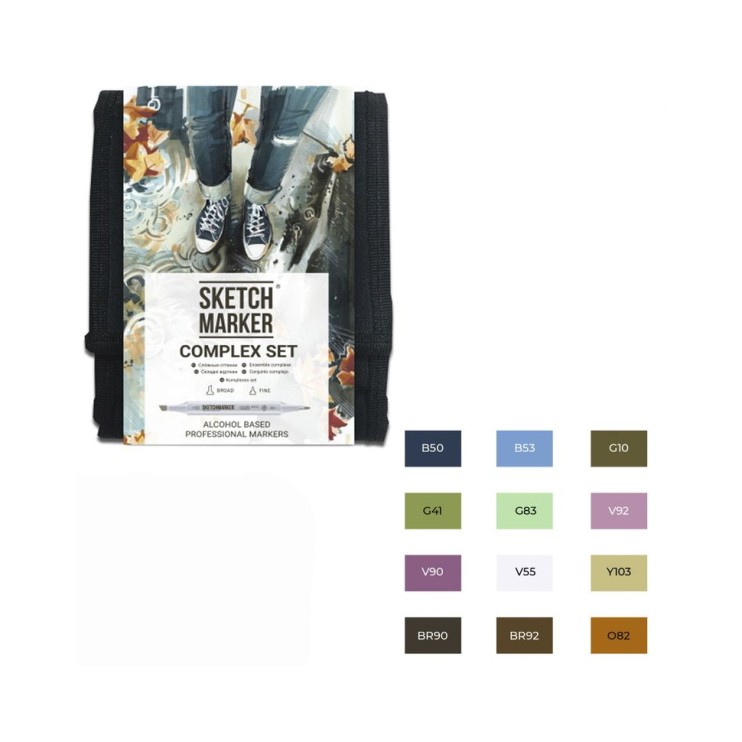 Набор Sketchmarker "Complex" 12 маркеров в пенале