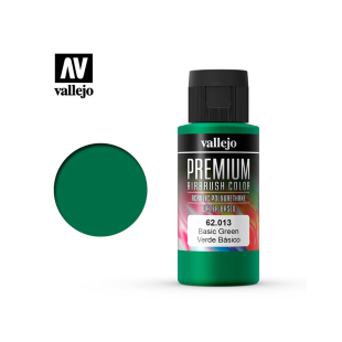 Краска для аэрографии Vallejo "Premium" цвет 62.013 (Basic Green), 60 мл