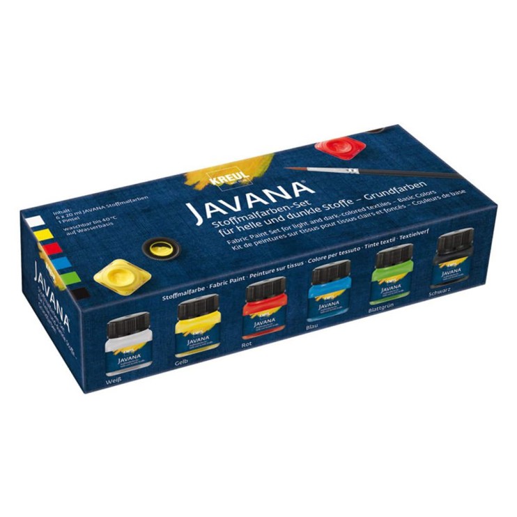 Набор красок по светлым тканям Javana "Textil Glitter" 6 цветов
