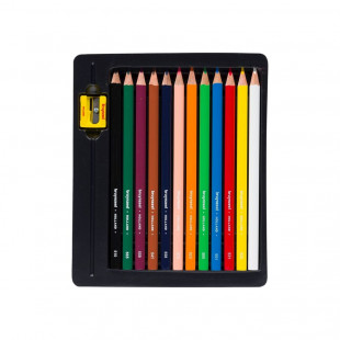 Набор цветных карандашей Bruynzeel "Triple"  12 штук и точилка в картонной упаковке