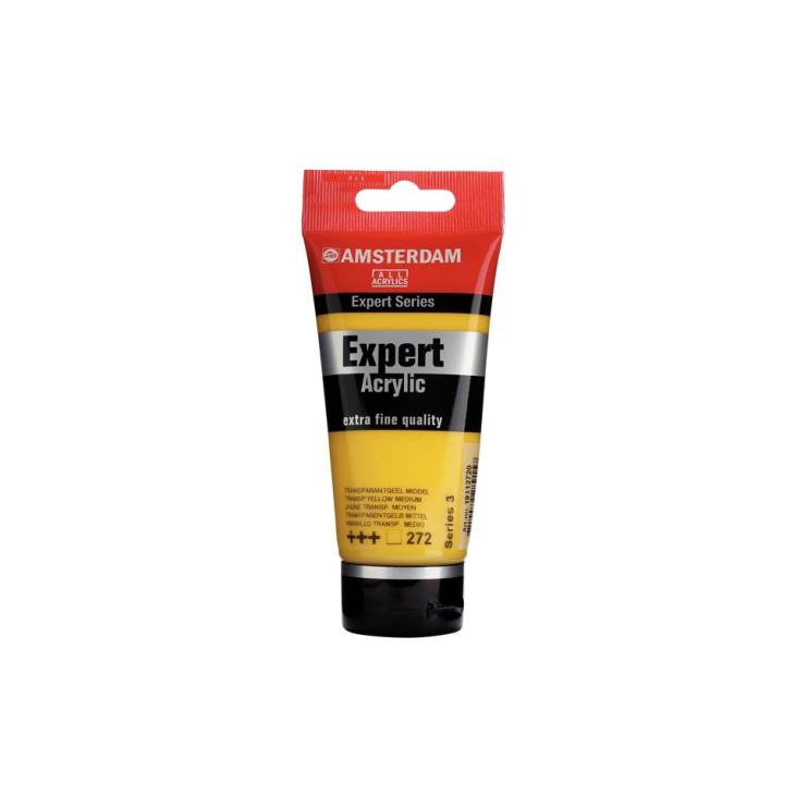 Краска акриловая "Amsterdam Expert" №272 Желтый средний прозрачный / 75мл