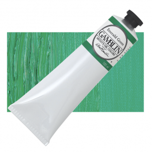 Масляная краска Gamblin "Artist" Emerald Green (Изумрудный зеленый), туба 150мл