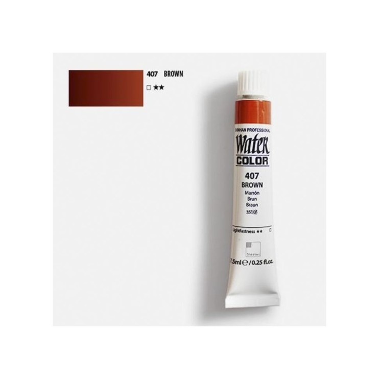 Акварельная краска ShinHan "Water Color Pro" №407 коричневый /7,5мл
