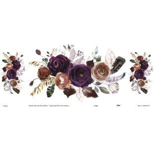 Рисовая декупажная карта Cadence "Watercolor flower" 60х140см, WFCR-004