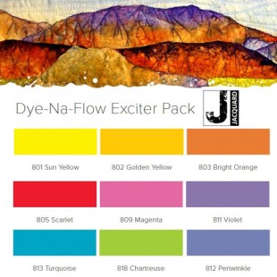 Набор красок по шелку Jacquard "Dye-na-Flow" 9 оттенков