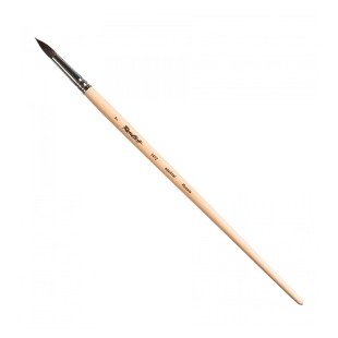 Кисть для акварели белка круглая "1412" №7, длинная ручка