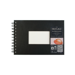 Блокнот для акварели Fabriano "Watercolour book" 14,8x21см, 25л, 300гр/м²  (Cold pressed)