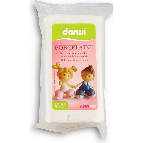 Глина самозатвердевающая Darwi "Porcelaine" белая, 150г (0870150005)