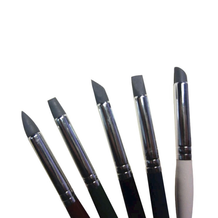 Резиновые кисти для работы со структурн. пастами в наборе (5 шт)/ малые