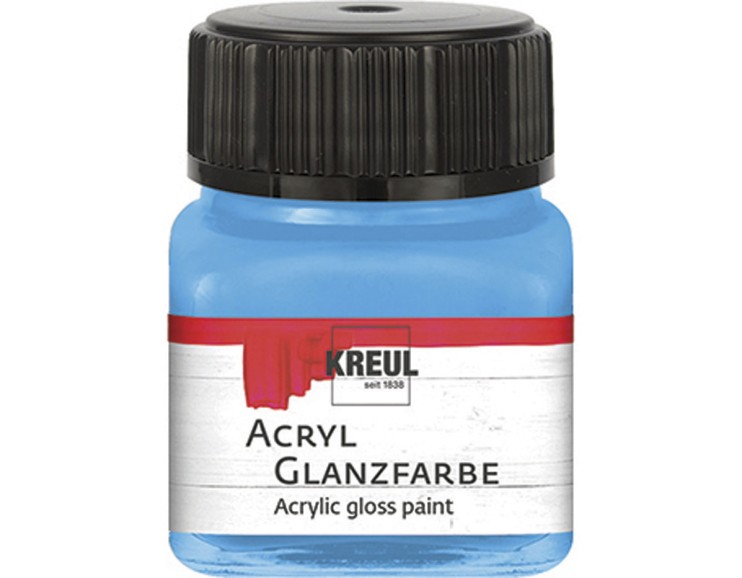Акрил глянцевый Kreul "Acryl Glanzfarbe" 79214 Sky Blue (небесная), 20 мл