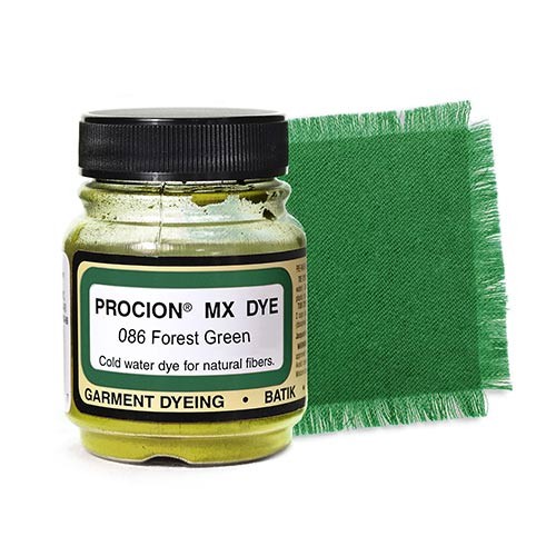 Краситель порошковый Jacquard "Procion MX Dye" 086 Forest Green (зеленый), 18.71г