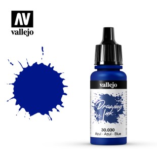 Тушь рисовальная Vallejo "Drawing ink" 30.030 Blue, 17 мл