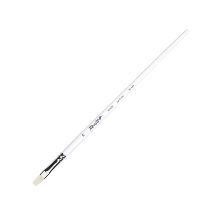 Синтетика плоская белая "1В22" №10 длинная ручка