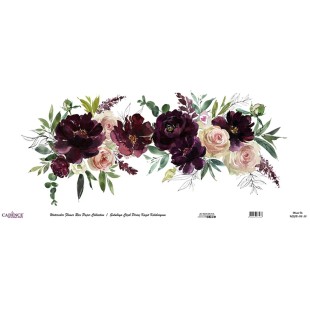 Рисовая декупажная карта Cadence "Watercolor flower" 30х68см, WFCR-012