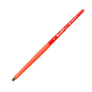 Кисть соболь-микс плоская Roubloff "Aqua Red" №6 на короткой ручке