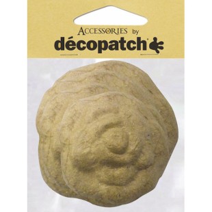 Фигурки из папье-маше Decopatch "4 Цветочка" 0,5х6х6см (AC368)