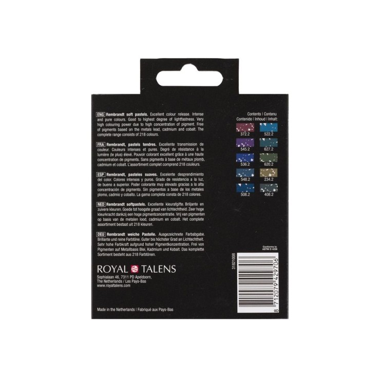 Набор сухой пастели Rembrandt "Dark Shades" темные цвета / 10 мелков