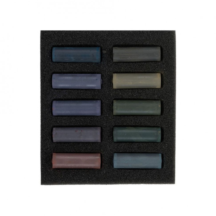 Набор сухой пастели Rembrandt "Dark Shades" темные цвета / 10 мелков