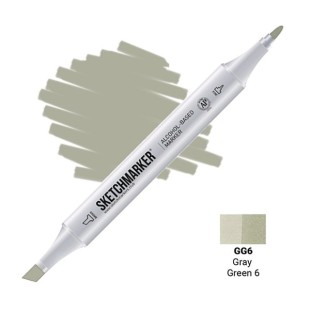 Маркер двусторонний Sketchmarker "Classic" GG6 Серо-зелёный 6