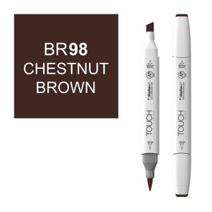 Маркер Touch Twin "Brush" цвет BR98 (коричневый каштановый)