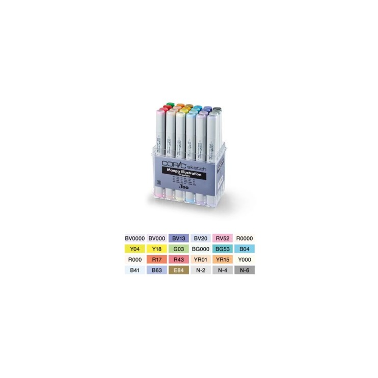 Набор Copic Sketch "Manga Illustration" 24 маркеров