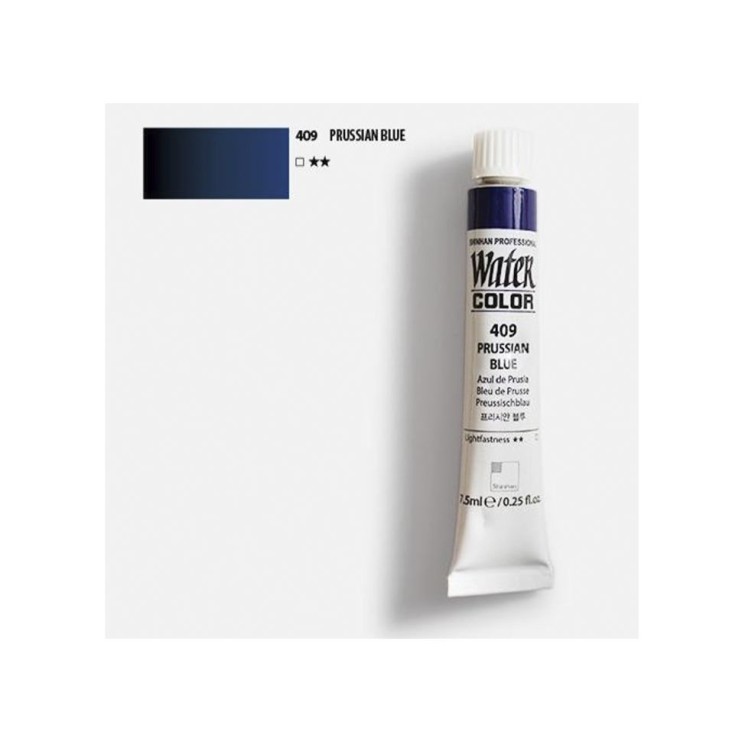Акварельная краска ShinHan "Water Color Pro" №409 прусский синий /7,5мл