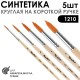 Набор кистей Синтетика круглая «1210» 5 штук (#2, 4, 6, 8, 10) короткая ручка