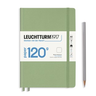 Блокнот без линовки Leuchtturm1917 "120g Edition" А5, 101л, 120гр/м², твердая обложка, Зеленый Шалфей