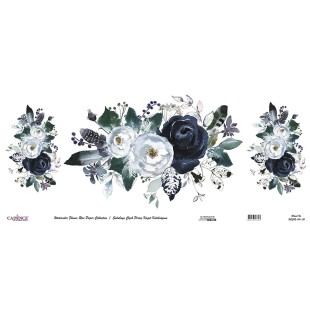 Рисовая декупажная карта Cadence "Watercolor flower" 30х68см, WFCR-016