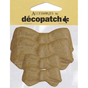 Фигурки из папье-маше Decopatch "4 Бантика" 0,5х6х6см (AC369)