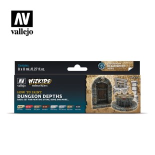 Набор Vallejo Wizkids "Dungeon Depths" 80.251, 8 красок по 8 мл