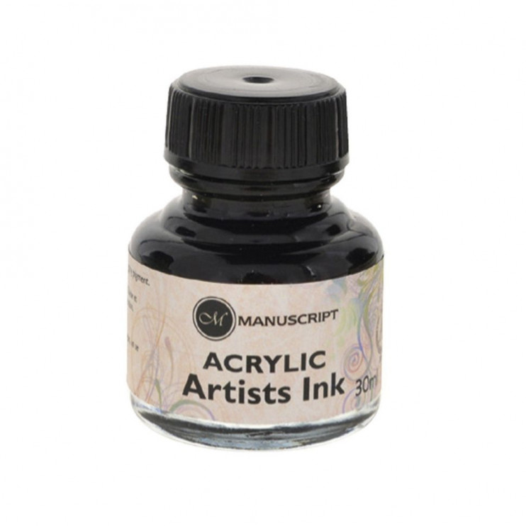 Тушь Manuscript "Acrilic Artist Ink" Черный /30мл