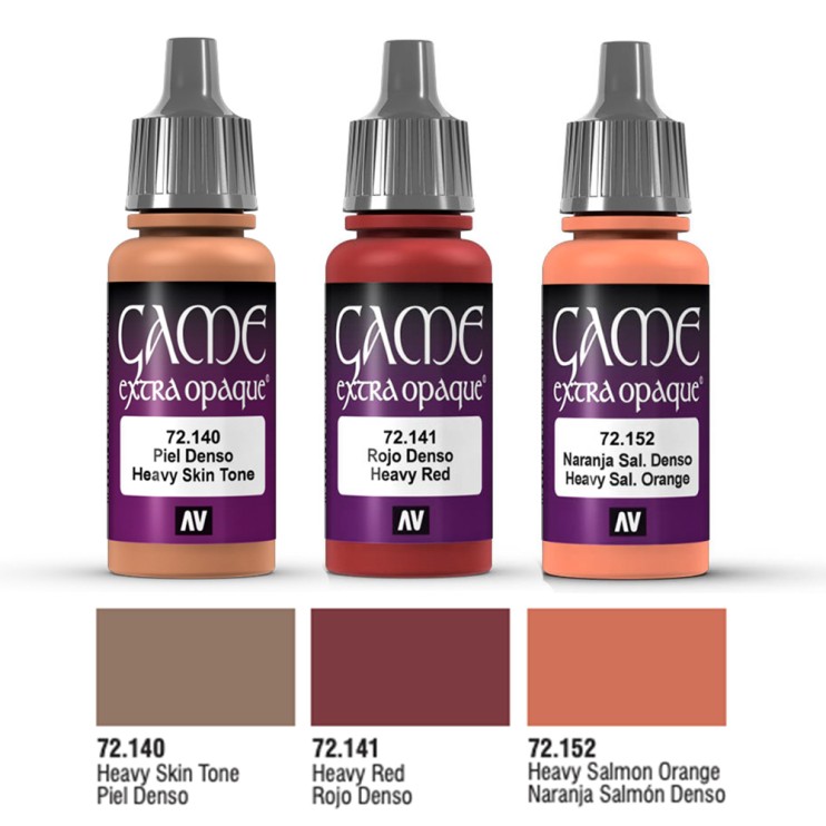 Комплект акрила Vallejo "Game Extra Opaque" 3 штуки (№140, 141, 152) по 17мл