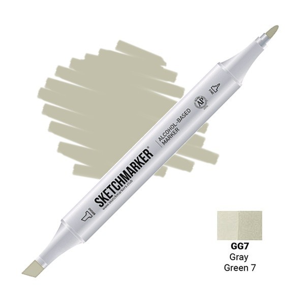Маркер двусторонний Sketchmarker "Classic" GG7 Серо-зелёный 7
