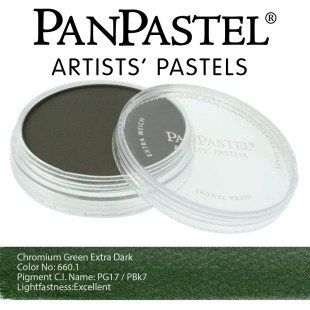 Пастель сухая "PanPastel" 660.1 Chromium Green Extra Dark (окись хрома зеленая экстра темная) PP26601