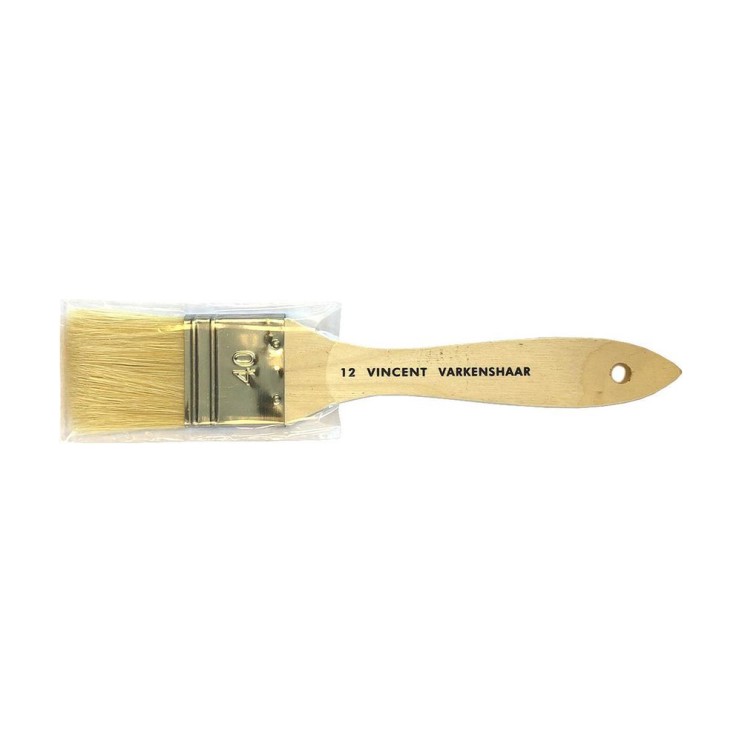 Кисть для рисования щетина флейц Angelo "125" №40 (40мм.)