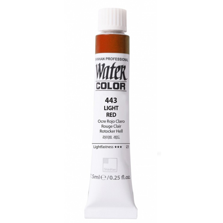 Акварельная краска ShinHan "Water Color Pro" №443 Красный светлый, 7,5мл