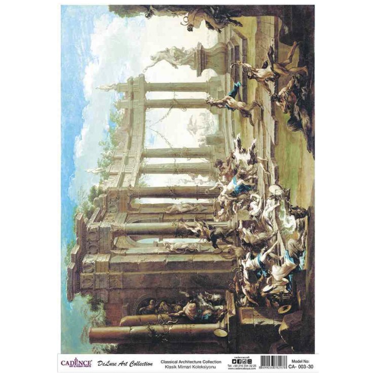 Рисовая декупажная карта "Cadence" 30х42см, CA003